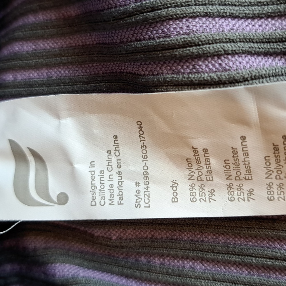 Striped Fabletics Rib Knit Leggings - Picture 2 of 4
